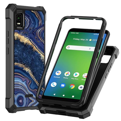 Ailiber Phone Case for ATT Vista WTATTRW2, with Screen Protector, [Not Fit AT&T Vista 2], Dual Layer Structure Protection, Shockproof Corners TPU Bumper, Ruggde Slim Silicone Phone Cover-Sapphire