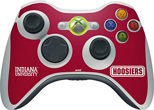 Skinit Decal Gaming Skin Compatible with Xbox 360 Wireless Controller - Officially Licensed Indiana University Indiana Hoosiers Design