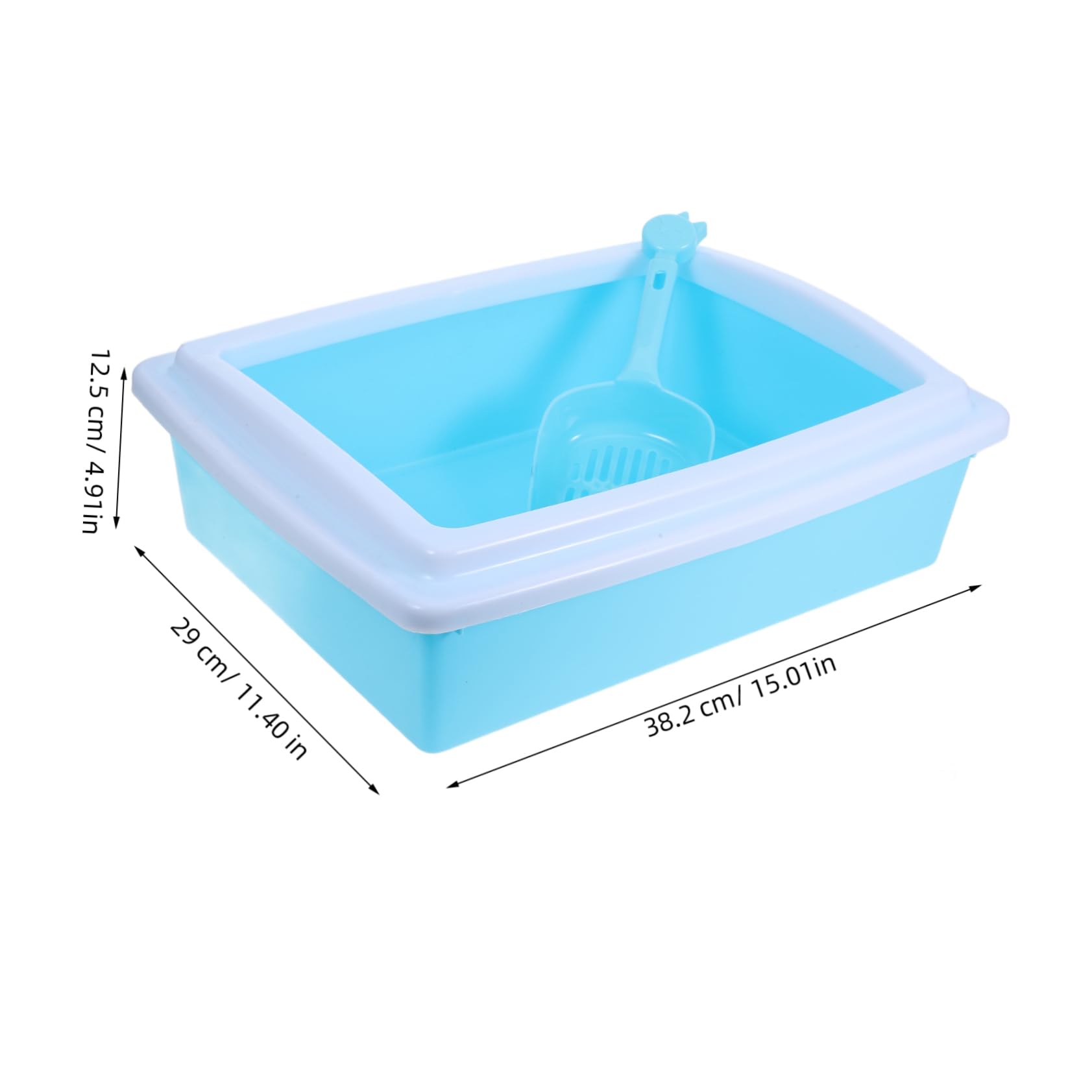 VICASKY Portable Semi Closed Small Litter Box for Cats and Kittens Splashing Design Durable Material Easy to Cat Toilet with Scoop for Small Pets and Puppies