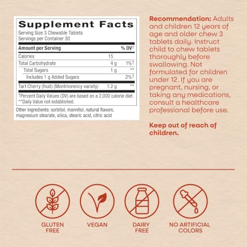 Nature's Way Tart Cherry Ultra Chewables, Antioxidant Support*, 90 ct - image 6