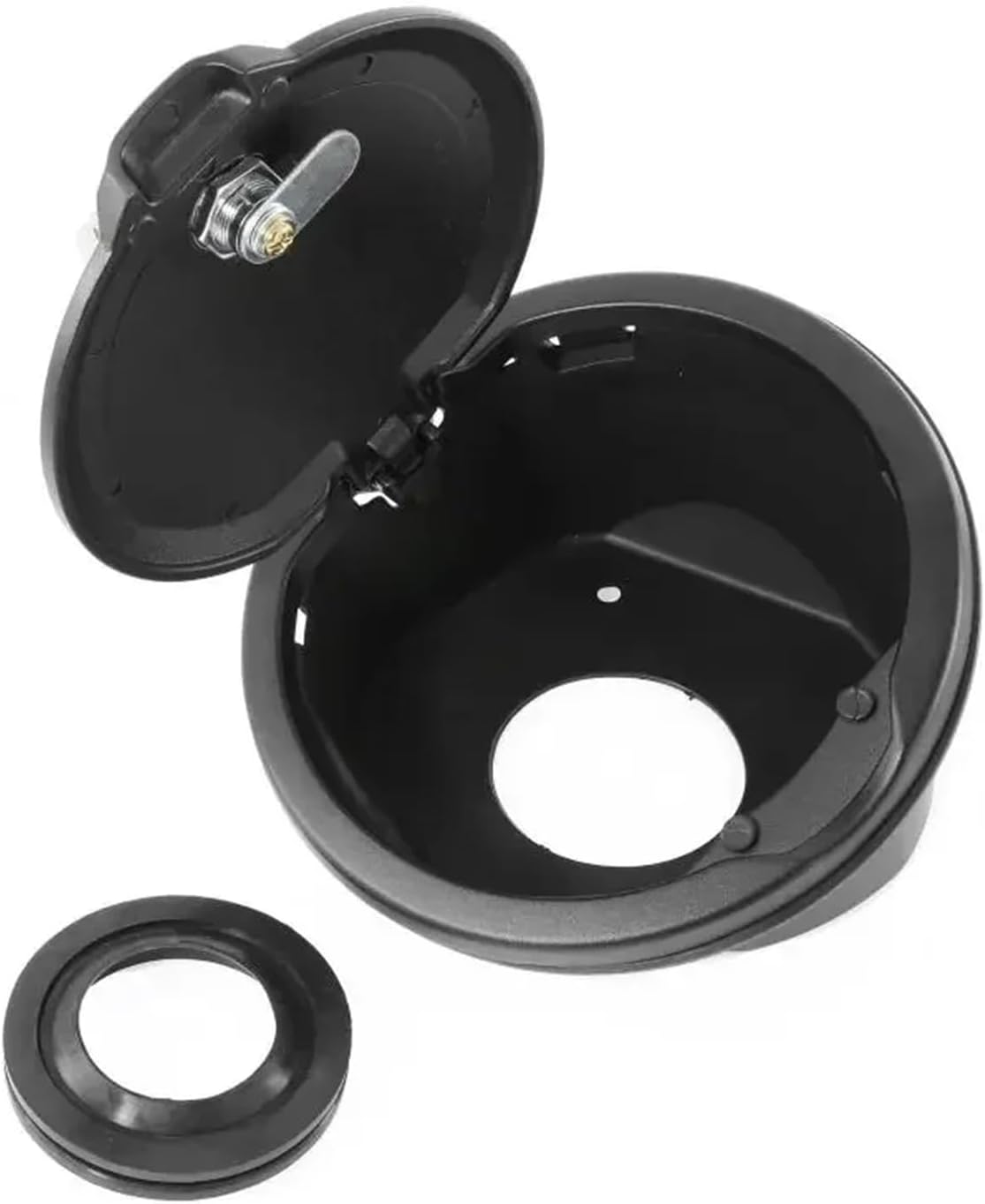 Fuel Gas Tank Cap Cover Locking Fuel Door With Key Compatible For Jeep Wrangler JL 2018-2020 & Unlimited Sport Rubicon Sahara