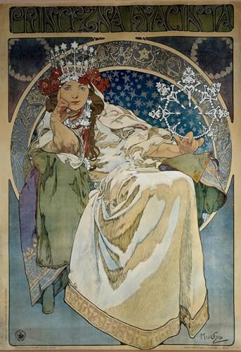 El **cuadro de lienzo** de Alphonse Mucha de 60x90cm es ideal para renovar sus paredes.