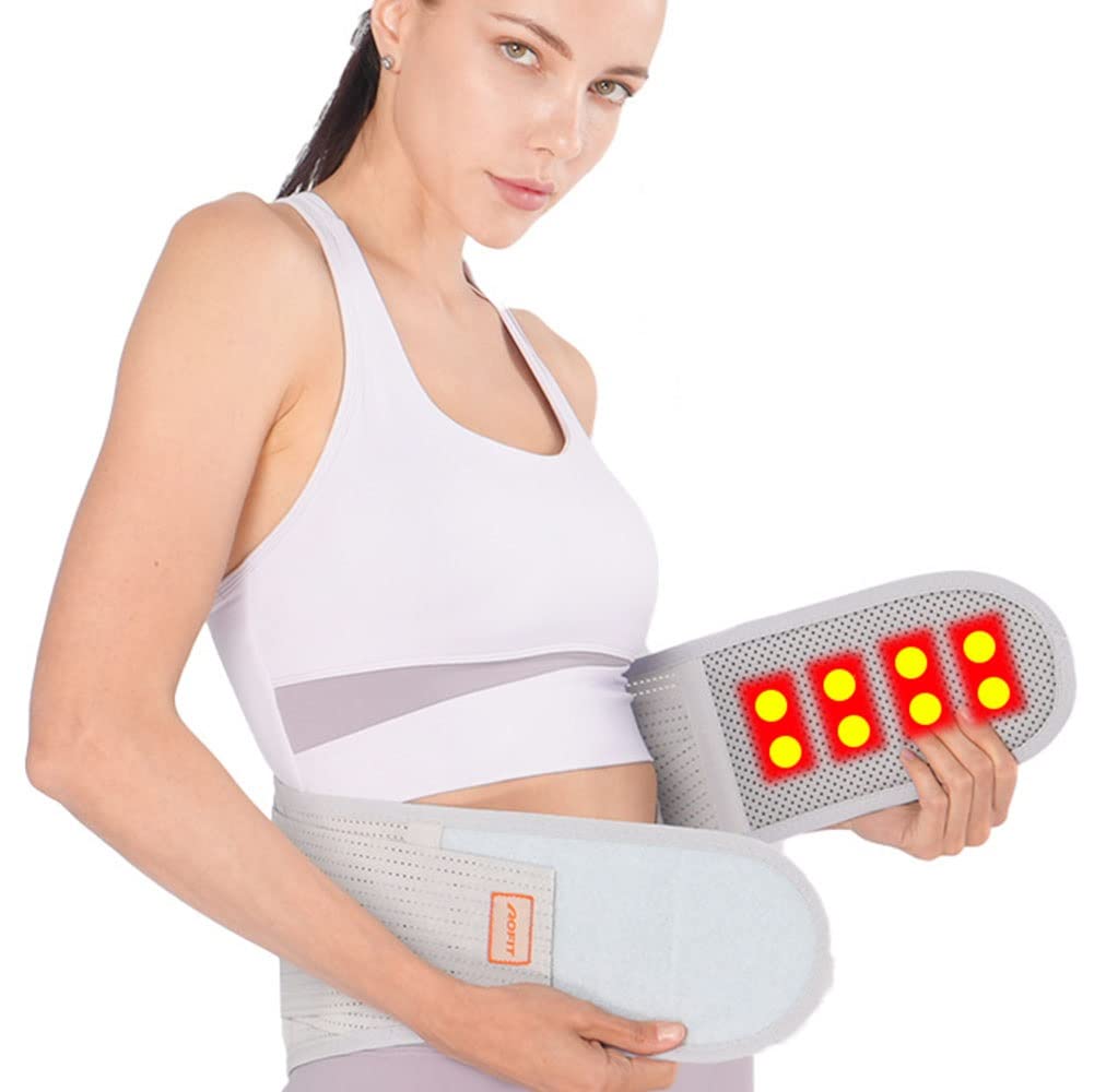 Cintura, Tessuto Traspirante con Bretelle Posteriori magnetiche for alleviare Il Dolore Lombare, ernia del Disco Sciatica(M/Medium)