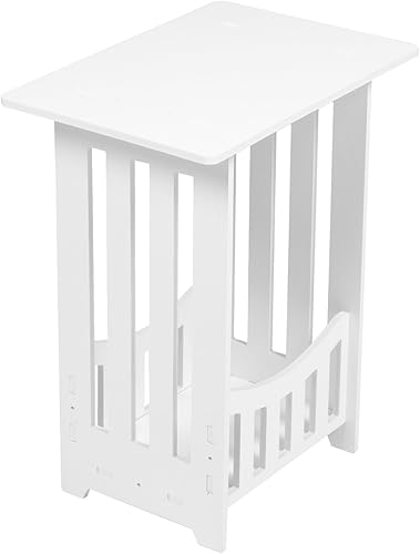 DOITOOL Mesa auxiliar de muebles pequeños para el hogar con almacenamiento, mesas auxiliares versátiles, mesa auxiliar para aperitivos, mesa