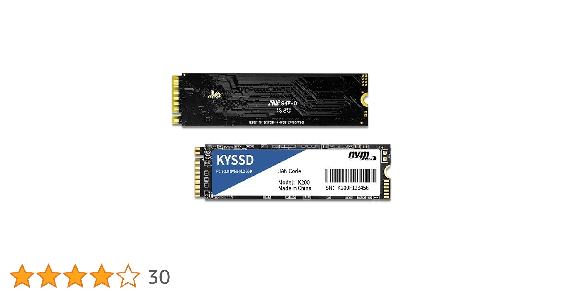Amazon | KYSSD K200 内蔵SSD 256GB NVMe M.2 2280 PCIe Gen 3.0