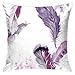 NA Fioletowe pióra dekoracje poliestrowa poszewka na poduszkę