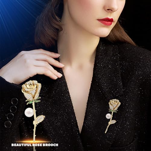 Image of Brooch Pins For Women Fashion Elegant Brooches Lapel Badges Coat Sweater Scarves Shawl Dress Accessory Wedding Party Prom Jewelry