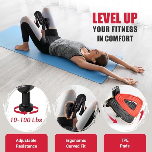 Image of Pelvic Floor Exercise Devices 0-100 lbs Adjustable Kegel Inner Thigh Exerciser and Hip Trainer Workout Equipment for Home Postpartum Recovery Women Men (Size-5)