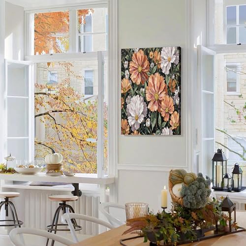 Posters de jardín cosmos para un salón elegante con diseño mural abstracto verde oscuro 4