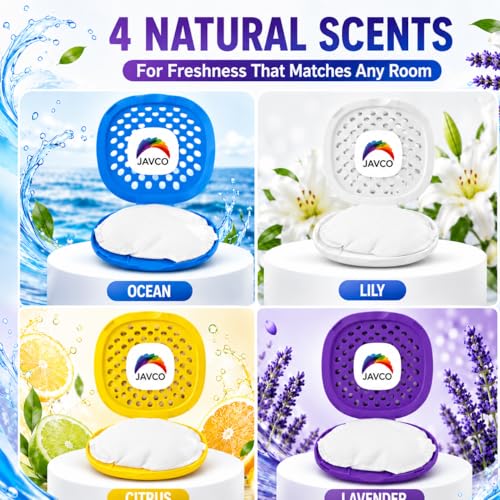 Image of Trash Can Deodorizer & Odor Eliminator 4 in 1 - Garbage Can Deodorizer, Activated Charcoal Stick-On Odor Absorber for Garbage Cans = Up to 12 Months Freshness