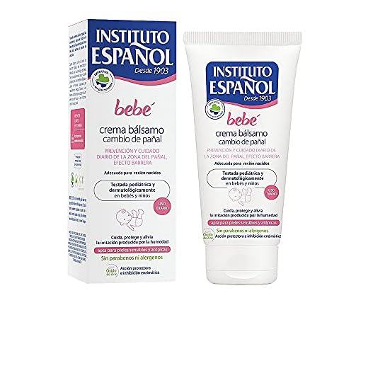 Bebé Crema Bálsamo para Cambio de Pañal - Especial Piel Sensible y Atópica -Instituto Español 150 ML