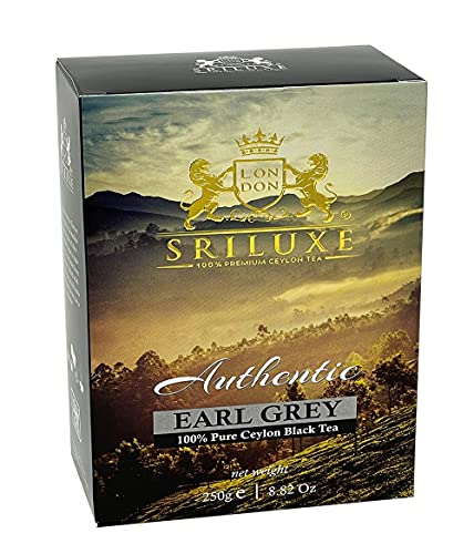 SRILUXE - Premium Quality Ceylon Earl Grey Tea Loose Leaf Sri Lankan Luxury Tea Exquisite Taste and Aroma Freshly Harvested Direct from Plantation Side (250g) Cover