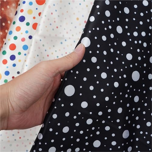 Tissu en satin de polyester infroissable à pois grand coupon de 5m