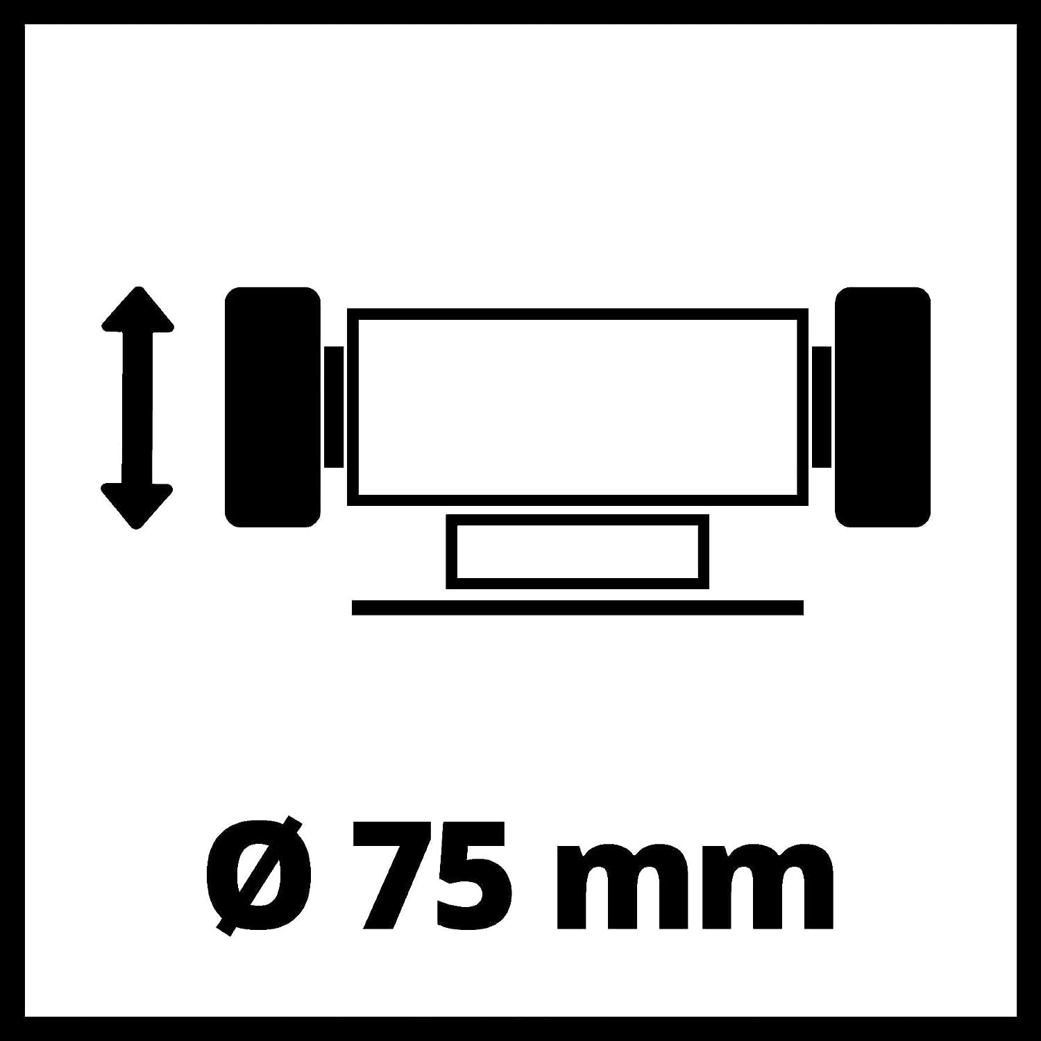 Einhell Touret à meuler TC-XG 75 Kit (kit pour travaux de polissage/meulage, bâti métallique compact)