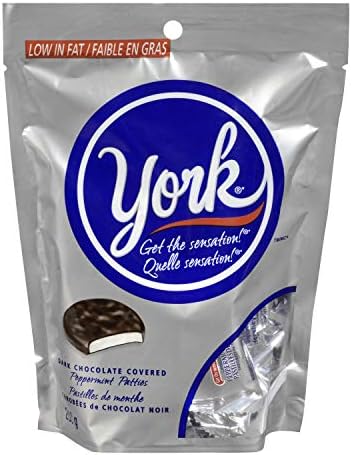 YORK Dark Chocolate Peppemint Patties, Valentine's Day Candy Miniatures, 200 Gram