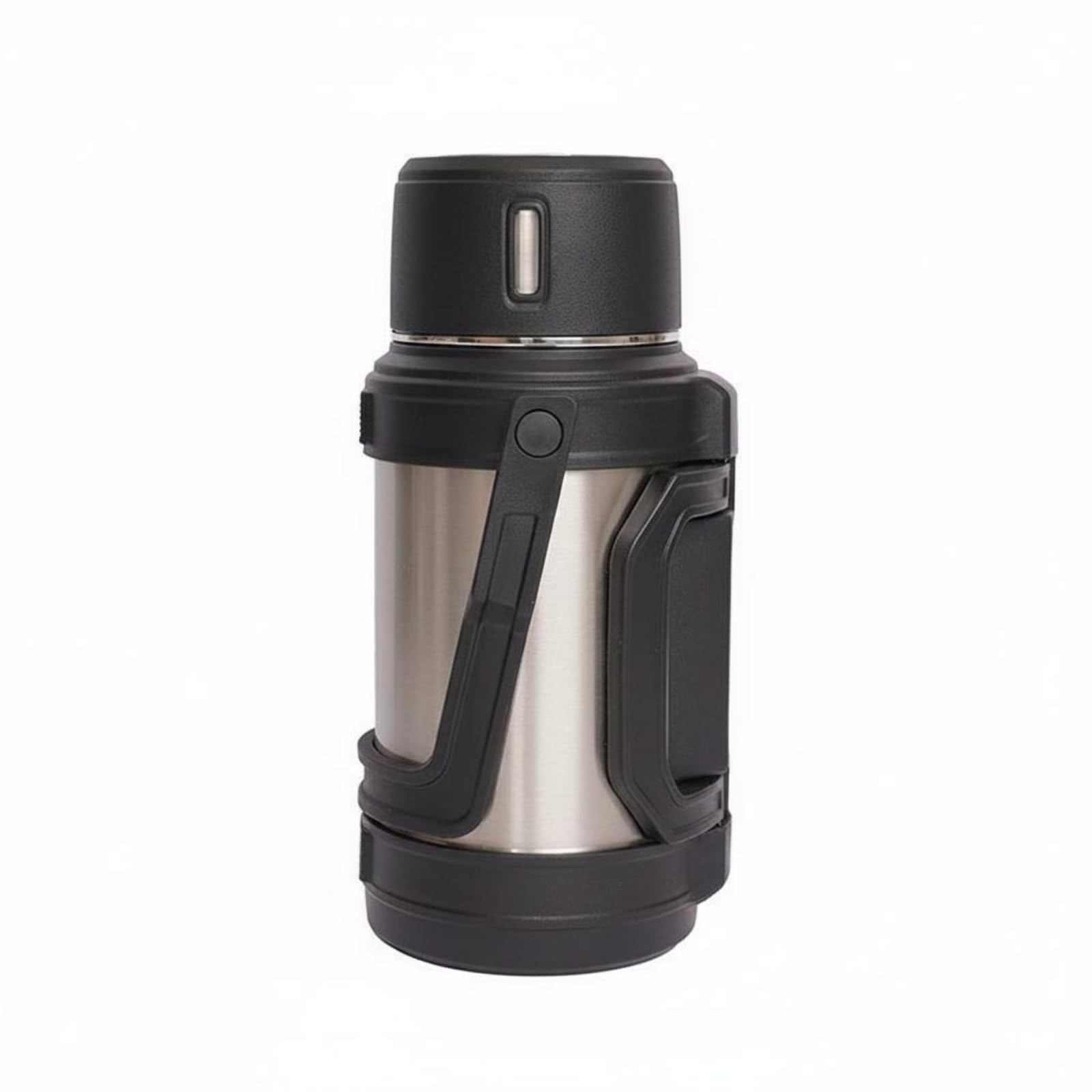 Borraccia Termica Maniglia Laterale a Vite Recipiente Termico Portatile Isolante Contenitore Isolato, Acciaio Inossidabile, 1.6 L
