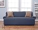 Lucia Collection Basic Strapless Slipcover. Form Fit, Slip Resistant, Stylish Furniture Shield / Protector Featuring Lightweight Corduroy Fabric. By Home Fashion Designs Brand. (Sofa, Grey)