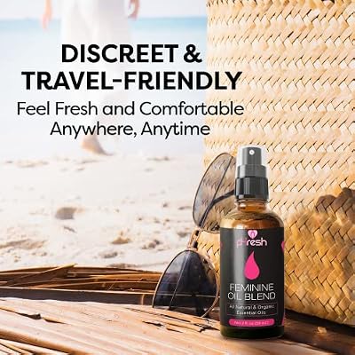 pHresh Feminine Spray - 100% All Natural Yoni Oil for Women - with Tea Tree, Lemongrass, Orange Essential Oils - 3.95 fl oz