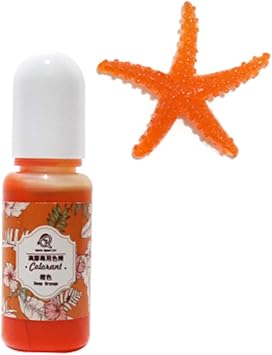 Baost 10g/Bottle Epoxy Resin Liquid Pigment UV Resin Coloring Dye Colorant Resin Pigment Art Crafts Odorless Color Dye for Jewelry Making Silicone UV Resin DIY Handmade Crafts Orange