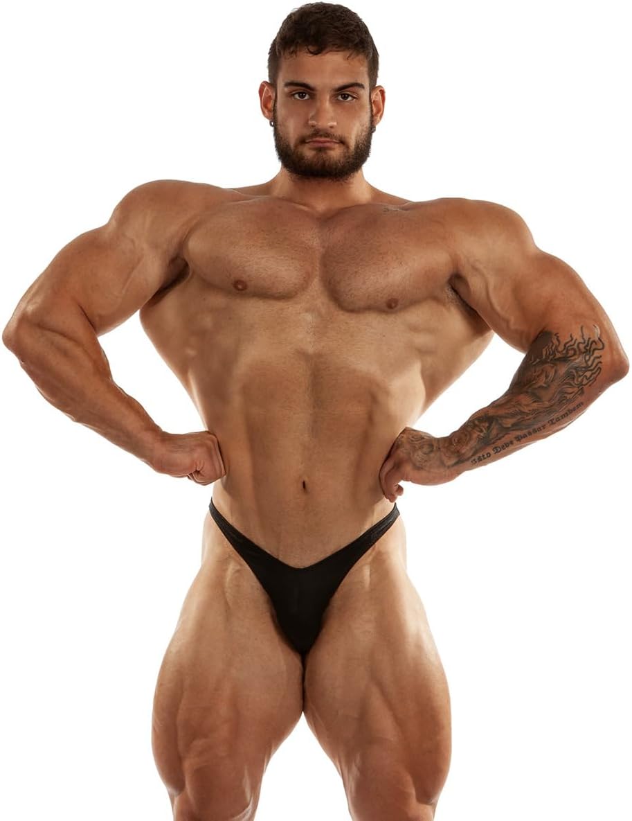 Posing Trunks with gather back. Perfect for NPC and IFBB Pro men's bodybuilding competitions.