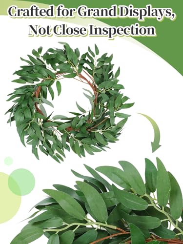 Image of ANPHSIN Fake Vines Greenery Garland, 3 Packs, Total 16.5ft