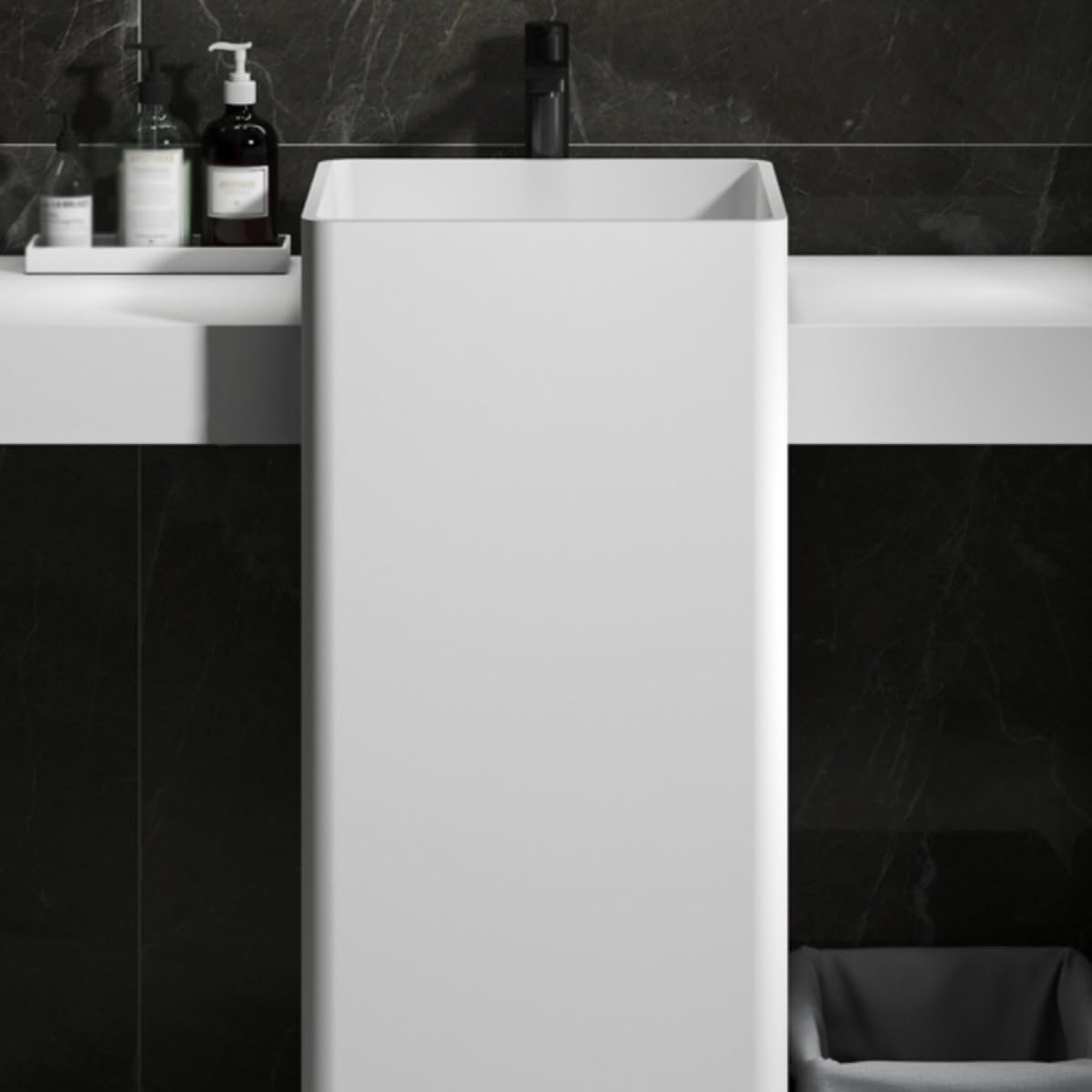 Modern Kitchen Sink Pedestal Sink Floor-Standing Bathroom Wash Basin, Bathroom Balcony Wash Basin Drop in Kitchen Sink