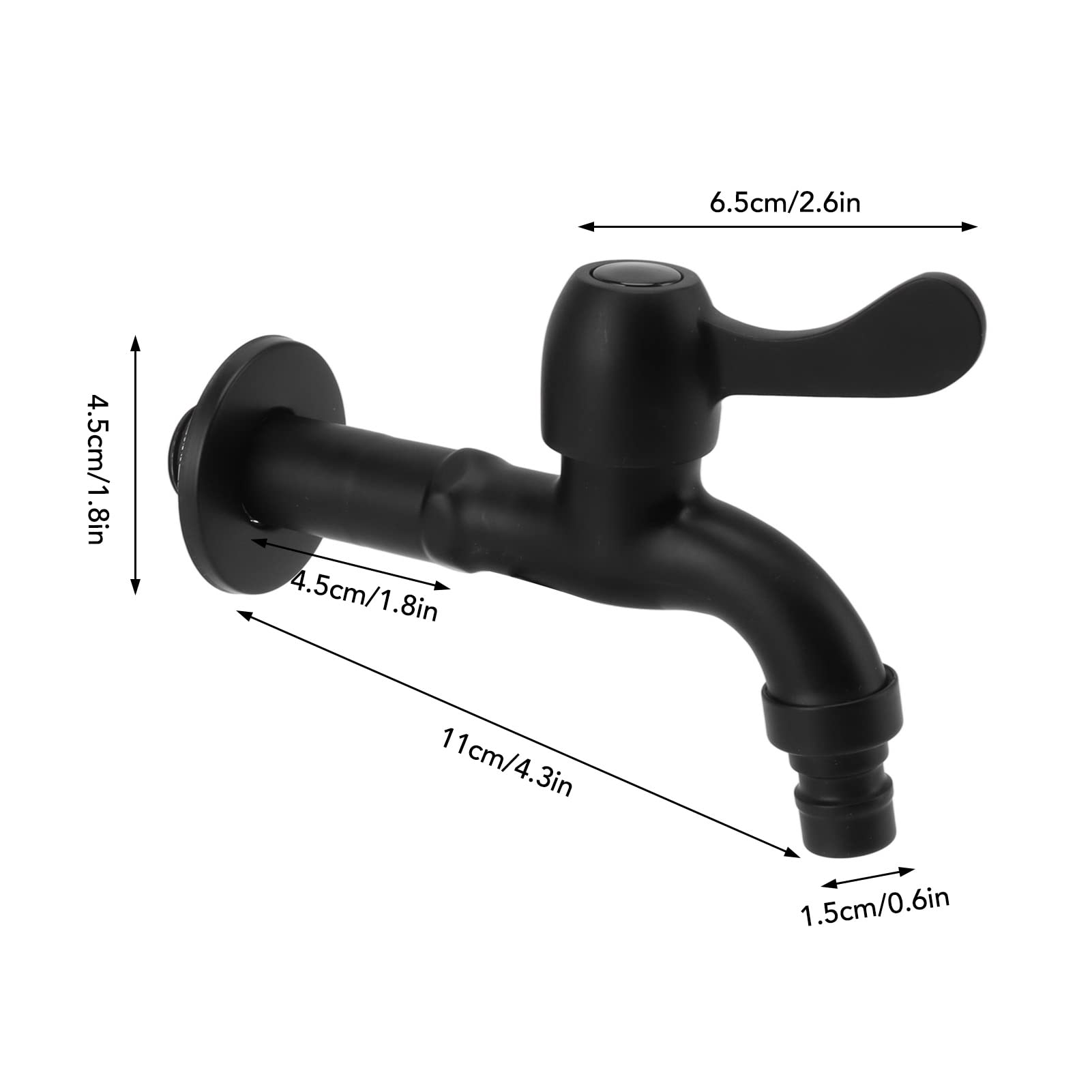 Wall Mount Water Faucet 304 Stainless Steel G1 2 Caliber Wall Mounted Long Single Cold Water Tap Washing — view 6