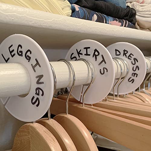 30 Pcs Kleidung Größe Teiler, Kleiderständer-Trennwände, Runde Kleiderbügel Teiler, Größe Teiler Größentrenner