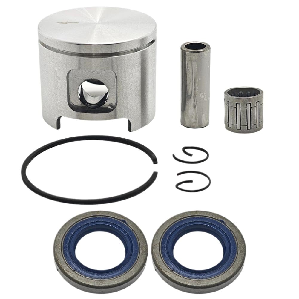 Kit de clip de anillo de pistón de 48 mm con rodamiento de agujas y sello de aceite para motosierras modelos 61 y 630
