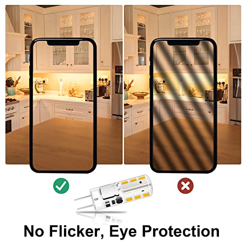 Gaormii G4 Led Bulb Jc Type Bi-Pin Base Bulb 1.5W Ac/Dc 12V 10W T3 Halogen Bulb Replacement For Landscape Lighting, Under Cabinet Puck Light, Chandeliers, Warm White 3000K, 10-Pack #TOP5