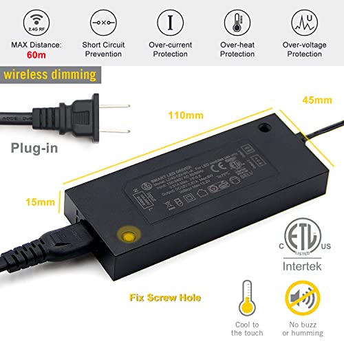 Image of VST Under Cabinet Mini Panel Lighting 3PCS 3.94inch 12V 2.5W(Total 7.5W) with Wireless Dimmer Switch, Surface Mount Puck Light for Kitchen Van Truck Car Galley Downlight (Square Black 4000K)