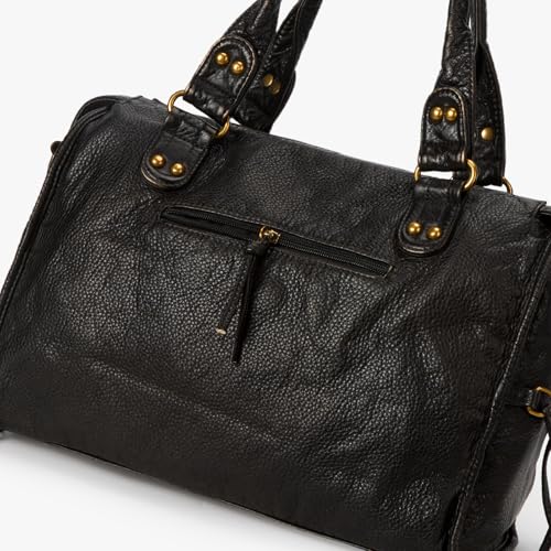 TIAASTAP Vintage City Bag Damen – PU Ledertasche Handtasche Groß Shopper Tasche Y2K Schultertasche Arbeitstasche Uni Japanese School Bag, Damen-Henkeltaschen für Frauen