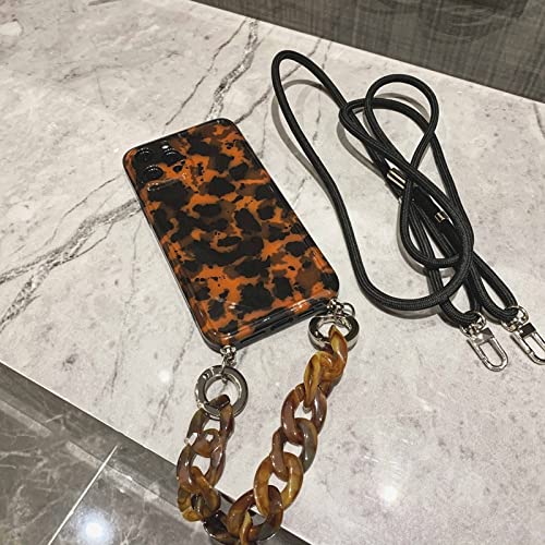 Coque iPhone XS Max cordon léopard ambre idéale pour vos sorties et voyages