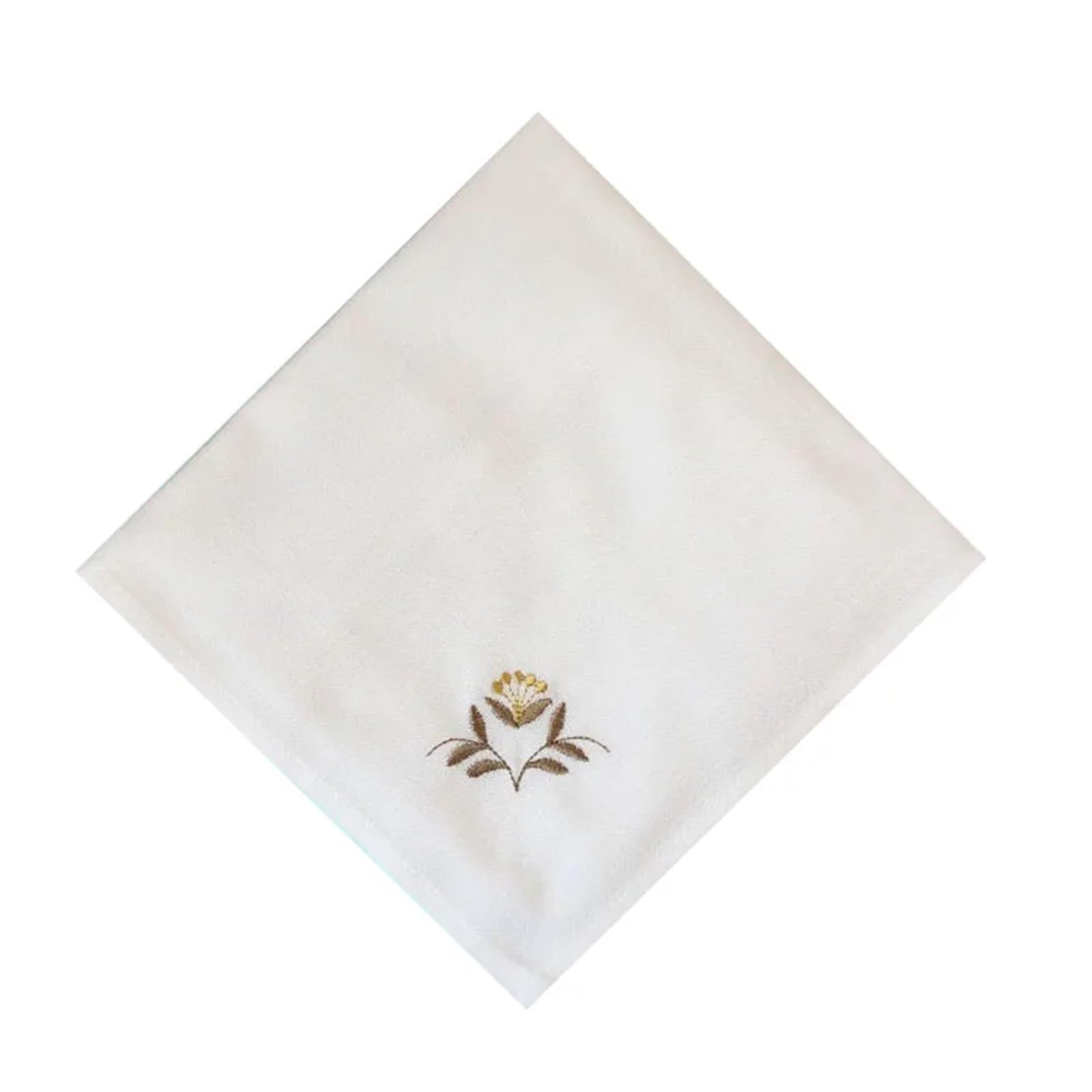 Napkins Cloth 6pcs Cotton & Linen Embroidered Napkin Custom Dinner Napkins Cloth For Cocktail Banquet Party Events Wedding Dining Table Decoration(Color 07)
