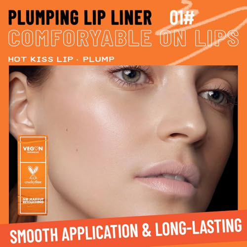 Image of Retractable Lip Liner Pencil for Shaping & Sculpting Lips,Creamy Matte Gel Crayon Lip Liner Pencil delineador de labios,Long Lasting Waterproof Lipstick LipLiner (01#, 1 Count (Pack of 1))