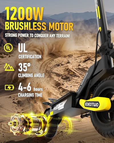 Image of Electric Scooter for Adults,31 /38 MPH 1200W /2400W Peak Motor | 11 inch Off-Road Tires Fast E Scooter, Up to 20 /45 Miles Range, Dual Suspension, 330 lbs Max Load, Foldable