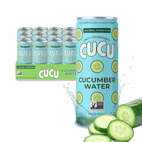 CUCU Pressed Cucumber Water, 12 x 11 fl oz Cans