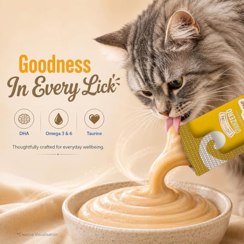 Image of Grain Zero Creamy Lickable Cat Treats (75g x 5 Pouches) Total 375g | Crab | Promotes Hydration | No Artificial Preservatives | Best for Training & Bonding | for Kitten & Adult