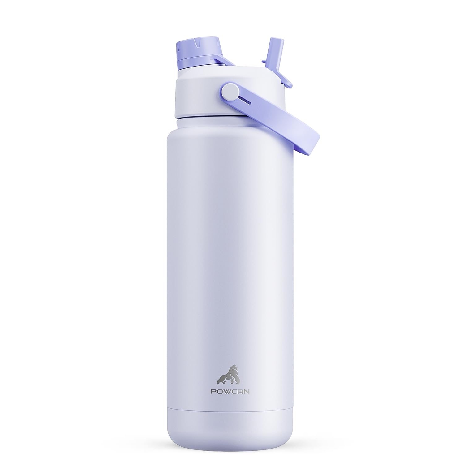 Amazon | POWCAN 水筒 946ml 大容量 2-in-1 ストロー＆注ぎ口蓋付き 直