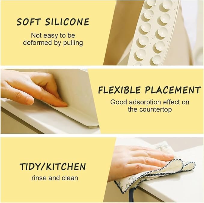YAVRIXZ Silicone Sink Splash Guard for Kitchen and Bathroom,Silicone Sink Splash Guards with Strong Suction Cup,Silicone Flume Baffle Water Barrier for Kitchen Sink Anti-Splash Water(Multicolor,48cm) 2