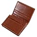 Easyoulife RFID Slim Wallet Men Thin Bifold Front Pocket Wallet Genuine Leather Card Holder (Brown)
