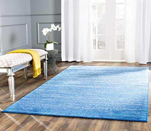 Safavieh Adirondack Collection ADR113F Light Blue and Dark Blue Modern Abstract Area Rug
