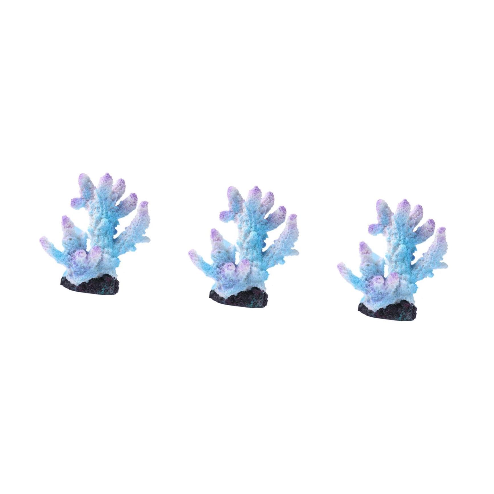 BESPORTBLE 3piezas Artificial De Coral De Decoración Lifelike para Peceras y Adorno De Paisaje Marino para Agua y XL