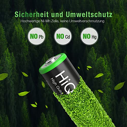 HiQuick Micro AAA Akku, NI-MH 1100mAh wiederaufladbar Batterien, geringe Selbstentladung 1,2V Akku, 16 x Micro AAA – Ansicht 4