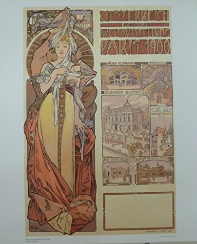 Alphonse Mucha Paris 1900 affiche cadeau idéal passionné histoire art 42x53