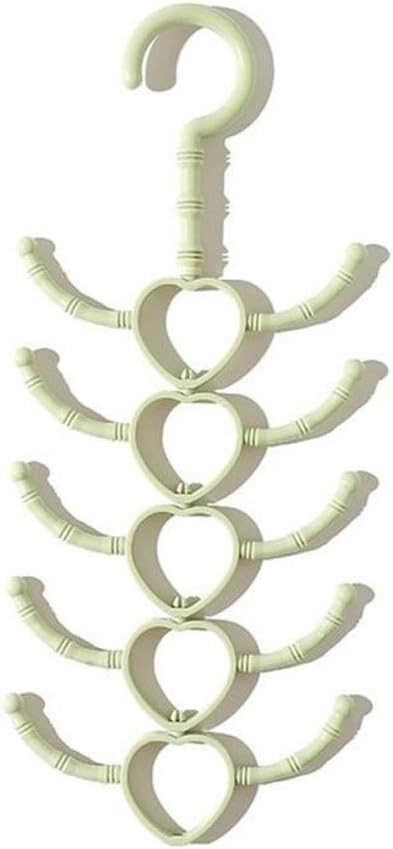 10 Claws Rotatable Clothes Hangers Multi-Purpose Rack Hook Hanger Tie Scarf Coat Rack Plastic Hooks Shoes Belts Hanging Rack New(Black)