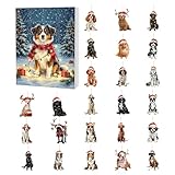 クリスマス カレンダー - 犬 平面 アクリル ペンダント - 24 日 クリスマス カウントダウン オーナメント,ティーン向け ホリデー 子供向け 季節の ハロウィン 感謝祭 イースター 大人向け