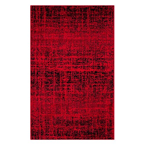 Tapete cuadrado moderno rojo y negro 182x182 cm Safavieh