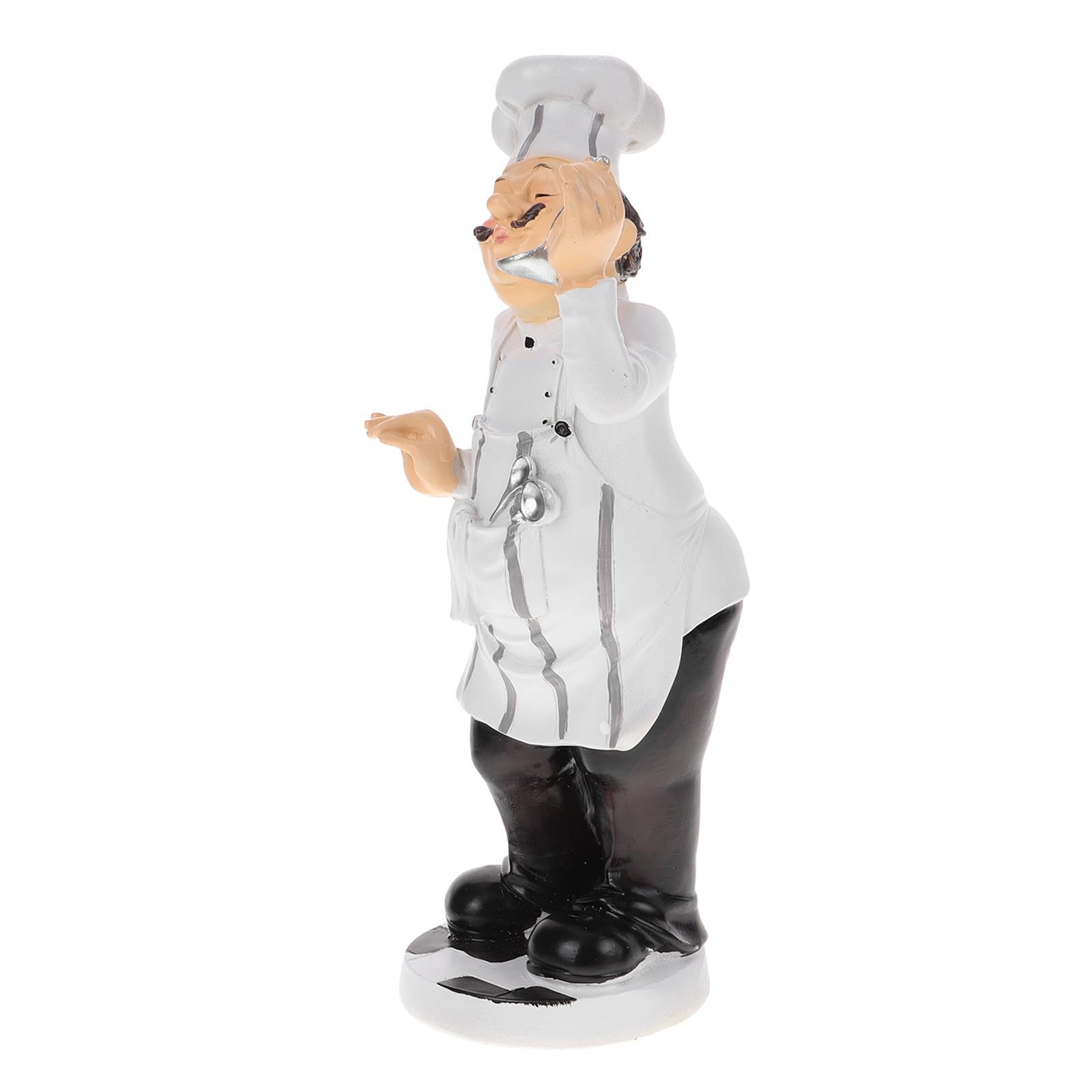 Housoutil Ornamento da Chef in Resina Miniatura Europea per Decorazione Casa Cucina Bistrot e Ristorante Statuetta Stabile da Tavolo Design Divertente per Ambienti Domestici e