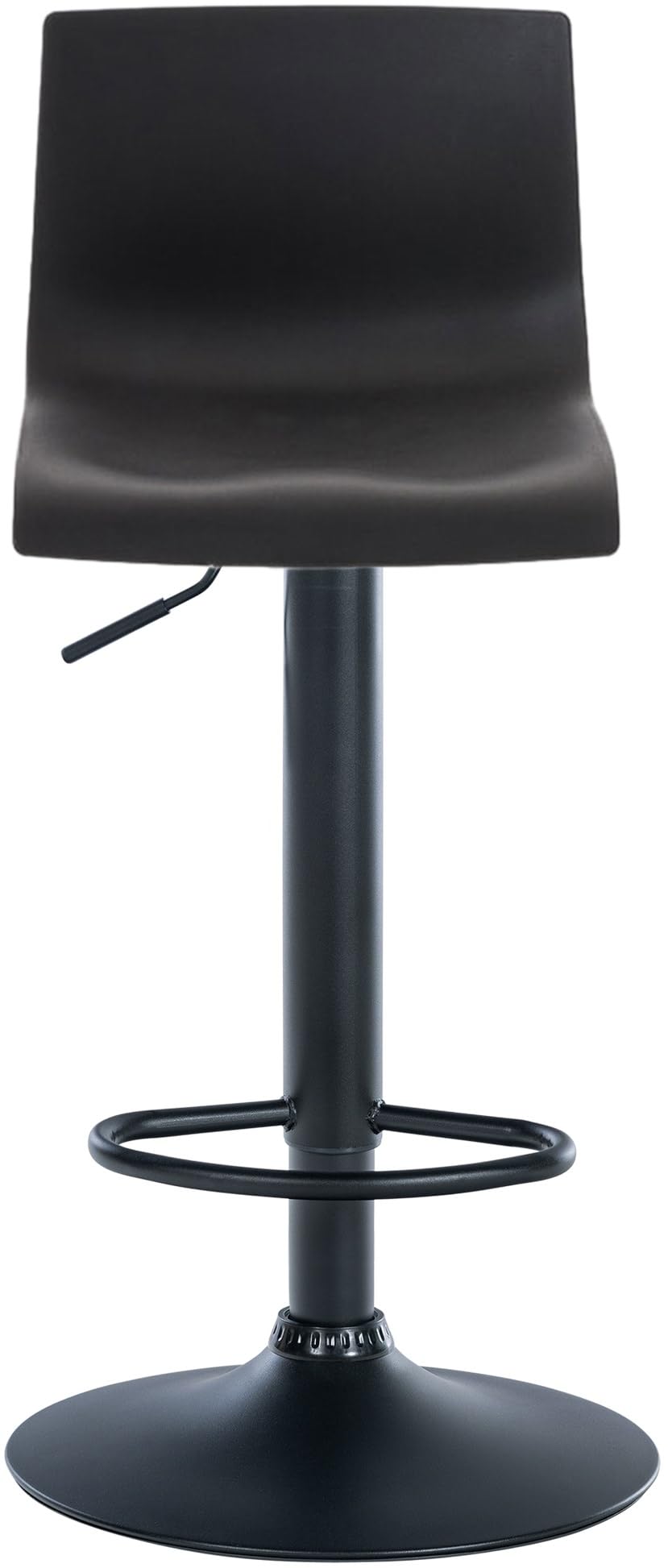 CLP Sgabello Alto Hover in Polipropilene E Metallo I Sgabello Bar Design Regolabile 59-80 CM, Colore:Nero, Materiale Base:Metallo Nero Opaco